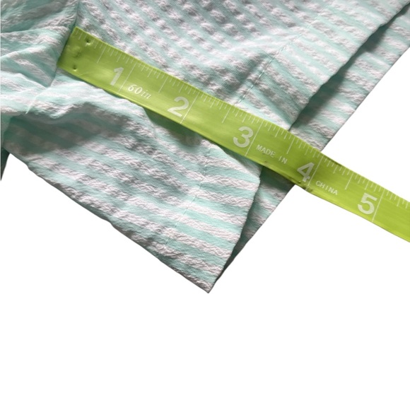 Vineyard Vines Performance Seersucker Mint White Romper Size 0 - Picture 8 of 9